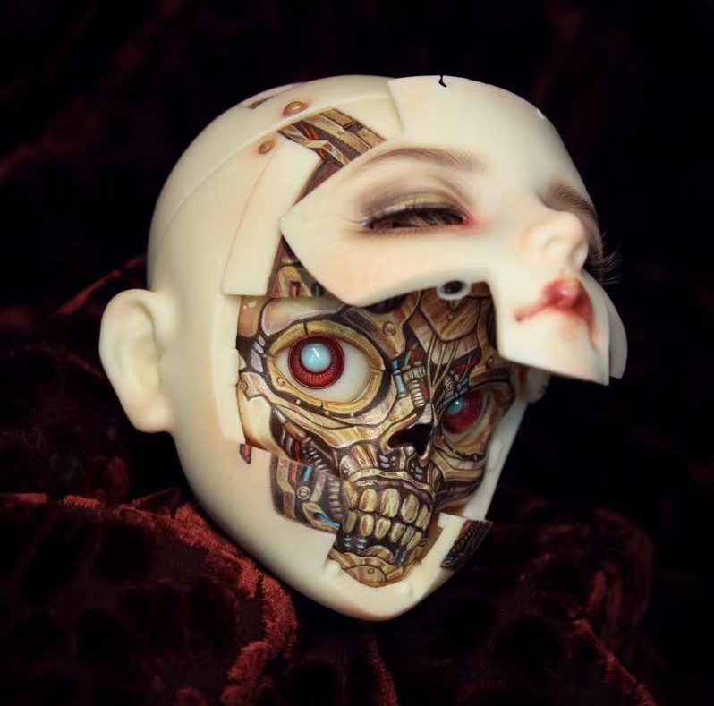 Skull head doll 1/4 BJD - Click Image to Close